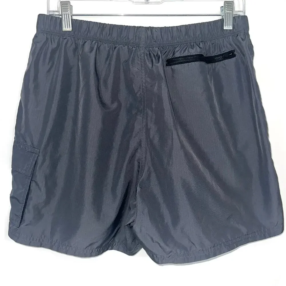 Nike Men’s Dark Grey Packable Cargo Pocket Volley Swim Shorts Size Large